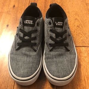 Boys Vans Athletic Shoes- gray and black